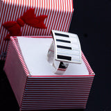 Mothers Day Gift, Piano ring  Sterling silver handmade with recycles piano keys