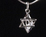 Silver Necklace, Elephant pendant, Star of David,  Jewish pendant, Gift for Hanukkah, purim