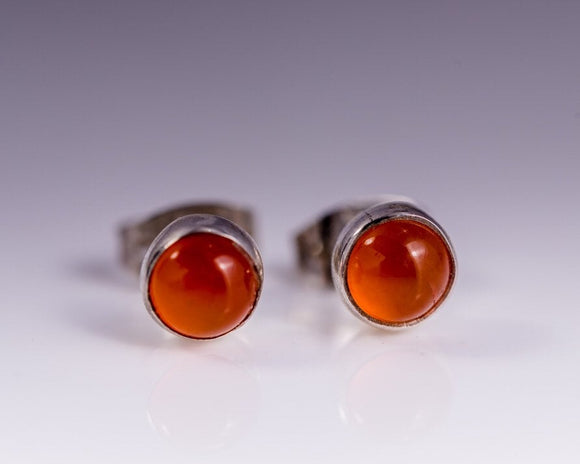 Carnelian stud earrings