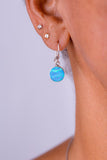 Blue Opal Necklace, October birthstone, birthday gift, blue drop pendant, spiritual healing, luck, love, heart chakra, loyal