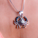 Mothers Day Gift, Silver Crab Necklace,  Cancer Zodiac sign