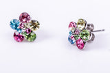Mothers Day Gift, sparkly earrings, cute earring,bling jewelry, festive gift for her, multi color crystal stud earrings