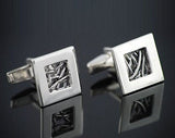 DNA cufflinks, double helix mens jewelry,  sterling silver cufflinks