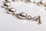 Pearl bracelet, sterling silver, natural, fresh water pearl link bracelet, pearl girl jewelry, wedding ensemble, chucks and pearls