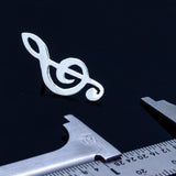 Tie tack lapel pin music treble clef Sterling silver unisex handmade artist signed cufflinks available