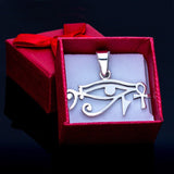 ankh Pendant,  unique music necklace, Egyptian symbols, bass clef gift,  eye of Ra, eye of horus, Goth gift, kemetic jewelry, thesilverman