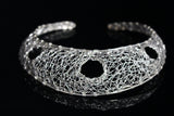 Silver Choker collar Necklace Meaning inside complex and beautiful Chester Allen storm within jewelry art hand woven unique gift for her