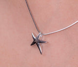 Starfish necklace and earring, ocean inspired jewelry set, gift to bring intuition, growth, this celestial being represents Divine Love