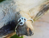 Purple Om ring, meditation jewelry, Hindu symbol, aum symbol, call to the universe, seed mantra, connects to 7th or crown chakra