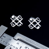 Music earrings, Silver stud earring, handmade, jewelry for rebirth, renewal, art series ,Universal groove, and the beat goes on,