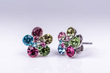 Mothers Day Gift, sparkly earrings, cute earring,bling jewelry, festive gift for her, multi color crystal stud earrings