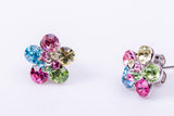 Mothers Day Gift, sparkly earrings, cute earring,bling jewelry, festive gift for her, multi color crystal stud earrings
