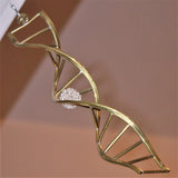 DNA cufflinks, double helix mens jewelry,  sterling silver cufflinks