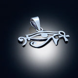 ankh Pendant,  unique music necklace, Egyptian symbols, bass clef gift,  eye of Ra, eye of horus, Goth gift, kemetic jewelry, thesilverman