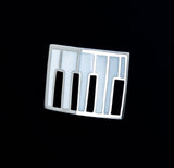 Music Gift, unique piano pin, recycled jewelry, piano keys, New Orleans. Jazz, music inspired, Chester Allen original jewelry art