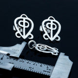 Gift for long distance relationship, Jewelry for eternal love, Adinkra symbol earring and charm,