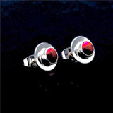 Red Coral Drop earrings, sterling silver, gift for her