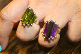 Multi color crystal Statement Ring,  handmade in sterling silver, Chester Allen design, Neutral Ground is Higher Ground New Orleans gift