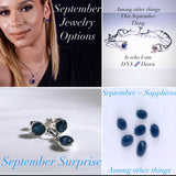 Sapphire blue earrings, small, round, dark blue, stud earring, Gemstone jewelry for man or woman, September birthday gift