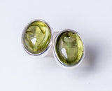 Peridot post earrings, August birthstone