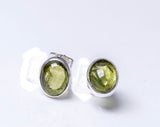 Peridot post earrings, August birthstone