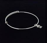 Charm bracelet, Sankofa (heart), dainty heart charm, adjustable adinkra symbol charm bracelet,