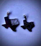 Gift for Texan, Texas Necklace, Silver Texas state pendant, Deep in the heart of Texas