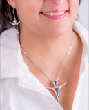 Jewelry for Free Spirit, Gift set for free thinker, nonconformist, independent, A Chester Allen, unique, human like, necklace and earrings