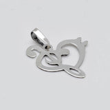 Music jewelry gift, Dj pendant, Bass and treble clef Heart, Music Lover necklace,  Radio industry Gift
