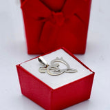 Music jewelry gift, Dj pendant, Bass and treble clef Heart, Music Lover necklace,  Radio industry Gift