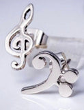 Music jewelry gift, Dj pendant, Bass and treble clef Heart, Music Lover necklace,  Radio industry Gift