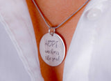 Bible quote necklace, Hebrew 6:19, hope anchors the Soul. Christian message gift.