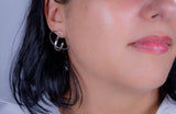 Modern Earring, geometric jacket post earrings, Artsy gift for her, unique hoops