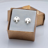 Mushroom stud earrings, Birthday gift for her