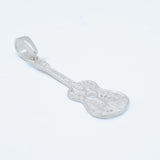 Acoustic guitar necklace, music jewelry gift, sterling silver pendant