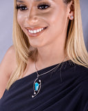 Gift for healing and new beginnings,  Turquoise necklace with moonstone, December birthstone gift