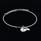 Heart charm bracelet, cupids arrow charm, Valentines Day Gift
