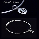 Two Charms and a bracelet, Sankofa (heart), Gye Nyame dainty heart charm, adjustable adinkra symbol charm jewelry set