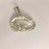 Shrimp necklace, Gulf coast gift, silver prawn pendant