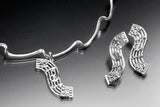 Adinkra Music Inspired Necklace, Sterling Handmade Jewelry called Righteous Root Chord, Unique gift for music lovers