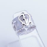 Love symbol ring, silver Adinkra band for infinite love, jewelry for relationships, anniversary couples gift ideas, Odo Nnyew Fie Kwan