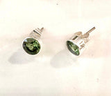 Peridot necklace, August birthday gift, green circle pendantSeptember birthstone