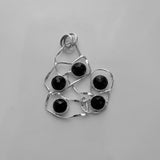 Silver black necklace, birthday gift, Gift for biologist