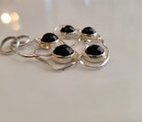 Silver black necklace, birthday gift, Gift for biologist