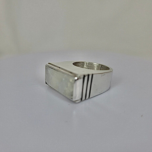 Moonstone ring,  sterling silver handmade unique unisex statement jewelry, mens moonstone ring, gift for boyfriend, Leo