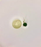 Peridot necklace, August birthday gift, green circle pendantSeptember birthstone