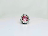 Pink rutilated quartz ring, handmade silver pink gemstone ring, statement jewelry