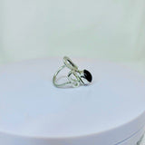 Genuine sapphire ring, September birthstone, gift for 45th anniversary,  Handmade blue solitaire set in sterling silver