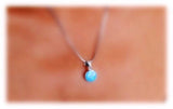 Blue Opal Necklace, October birthstone, birthday gift, blue drop pendant, spiritual healing, luck, love, heart chakra, loyal