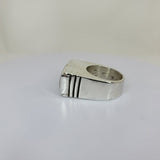 Moonstone ring,  sterling silver handmade unique unisex statement jewelry, mens moonstone ring, gift for boyfriend, Leo